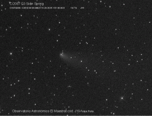 C/2007 Q3 Sidin Spring Observatorio Astronómico El Maestrat cód. J19 Felipe Peña