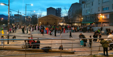Plaza Ugarte en la jornada de Carnavales